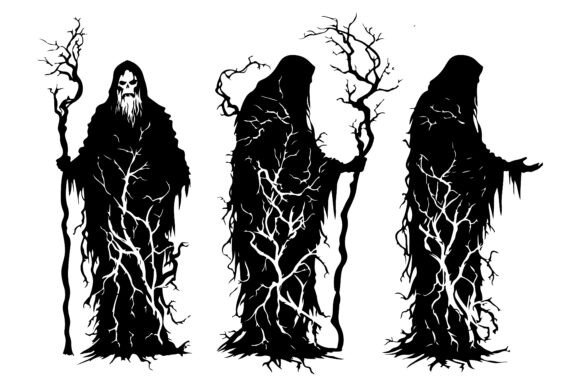 Download Undead Lich Silhouette Black - Premium Bundle