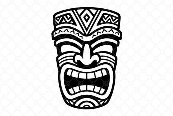 Download Tiki Mask SVG, Tiki Head Silhouette, 005 - Premium Resources