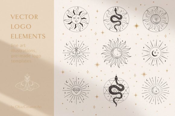Download Sacred Sun Logo Design Illustrations. - Red Collection