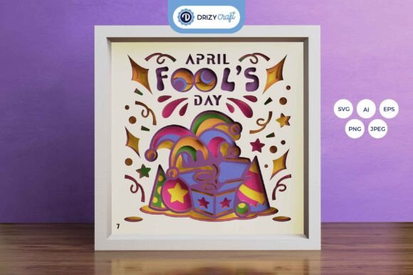 Download April Fools Day 3D Layered Paper Cut - Red Collection
