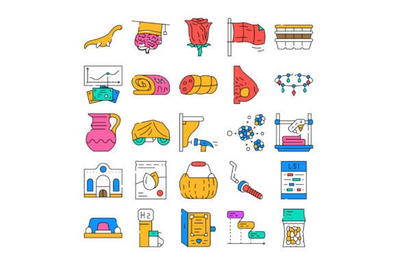 Download Collection of Distinct Colored Icon Desi - Red Collection